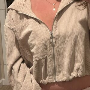 Zara cropped zip up